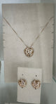 Conjunto Heart Colar e brinco
