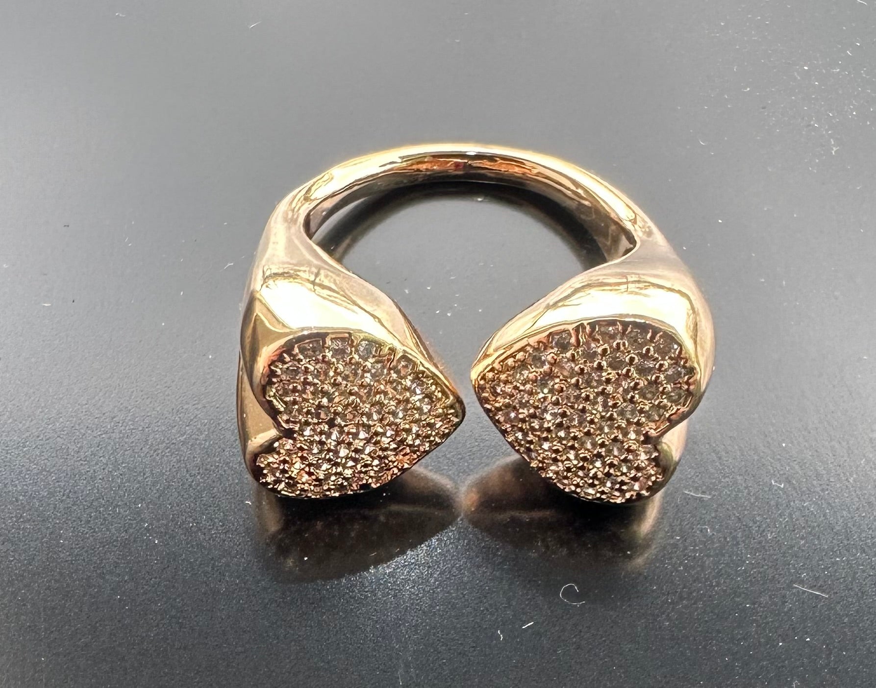 Anel Coração Duplo