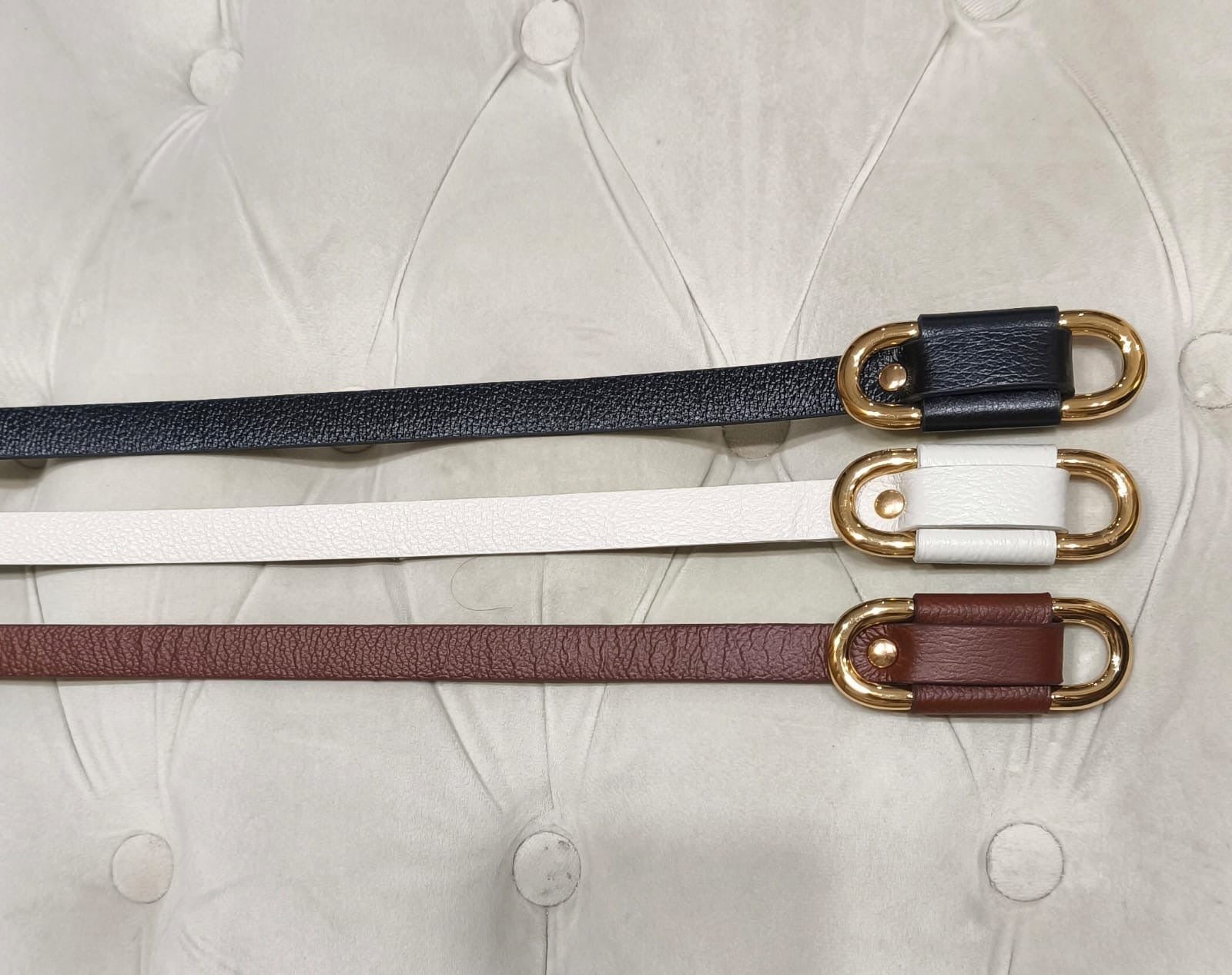 Cinto com Fivela Dupla dourada