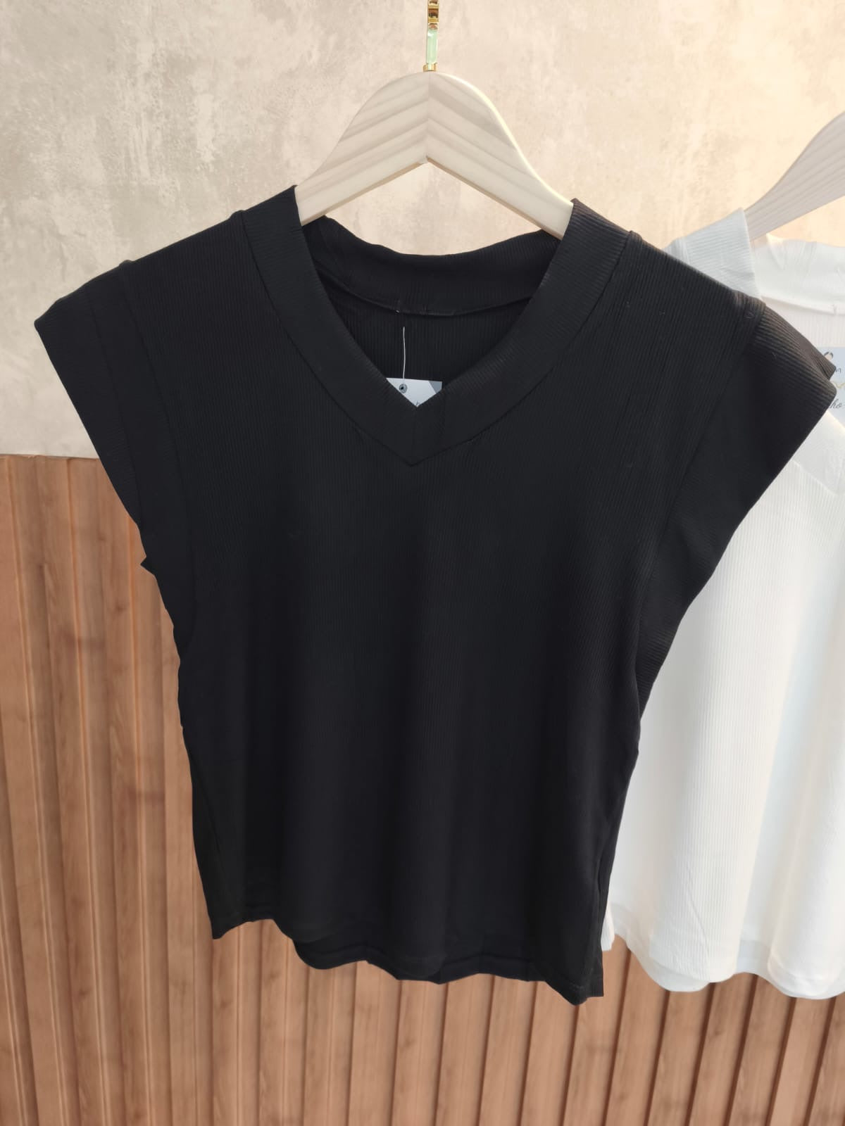 Blusa Meia Manga Decote V