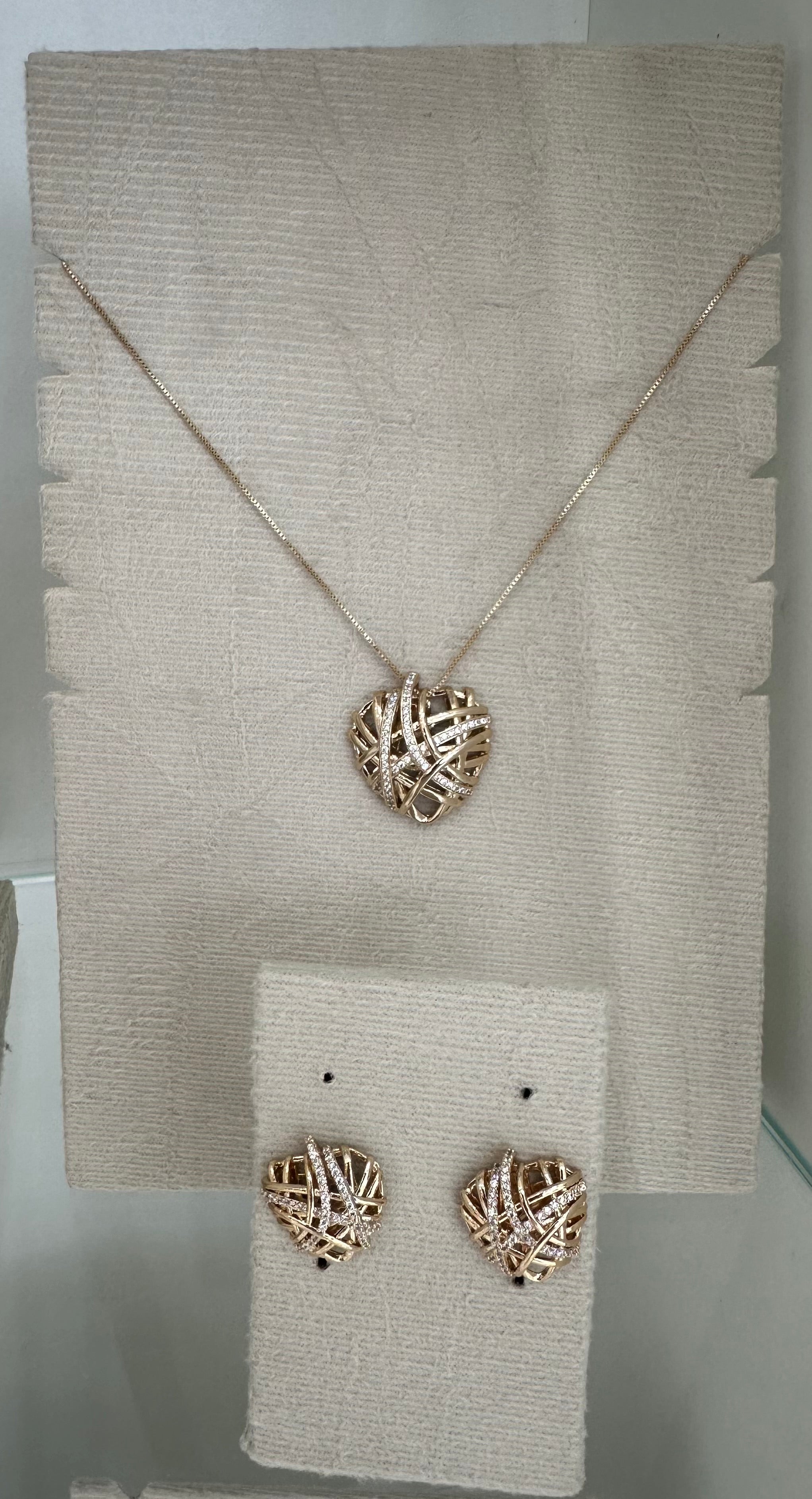 Conjunto Heart Colar e brinco