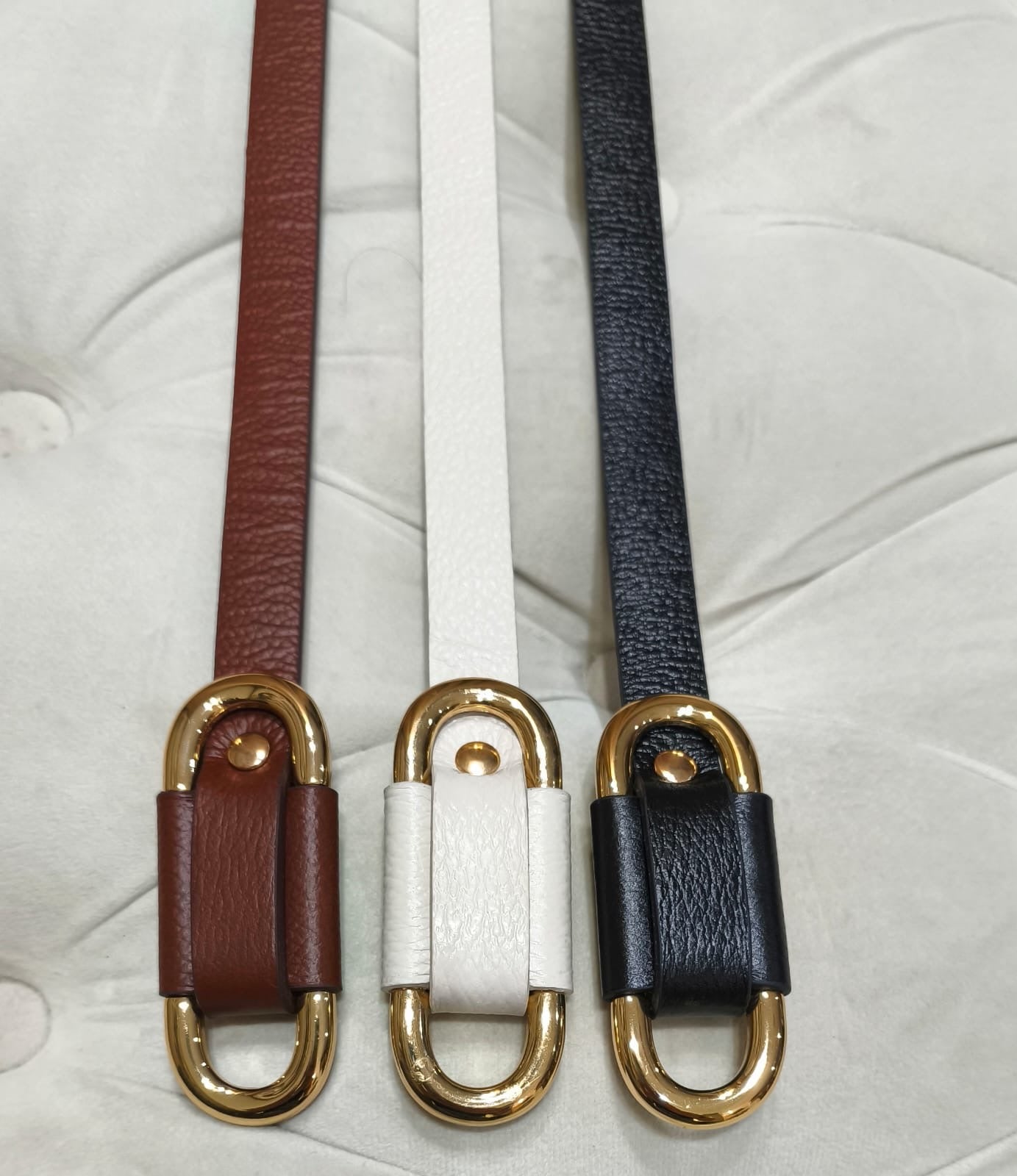 Cinto com Fivela Dupla dourada