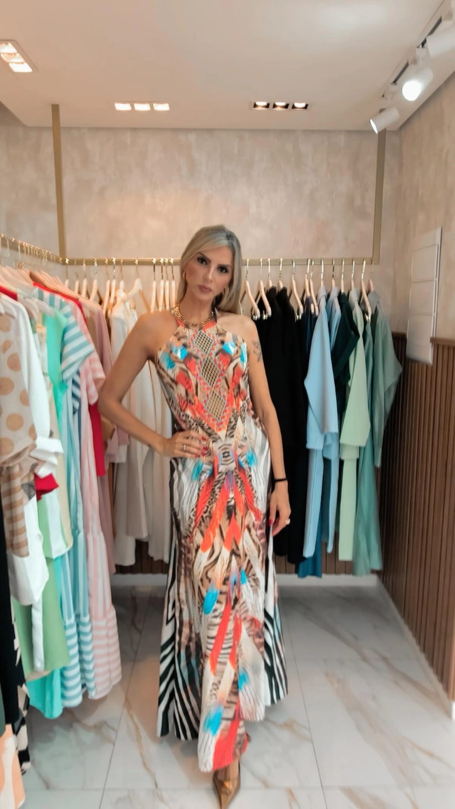 Vestido Luxo Animal Print