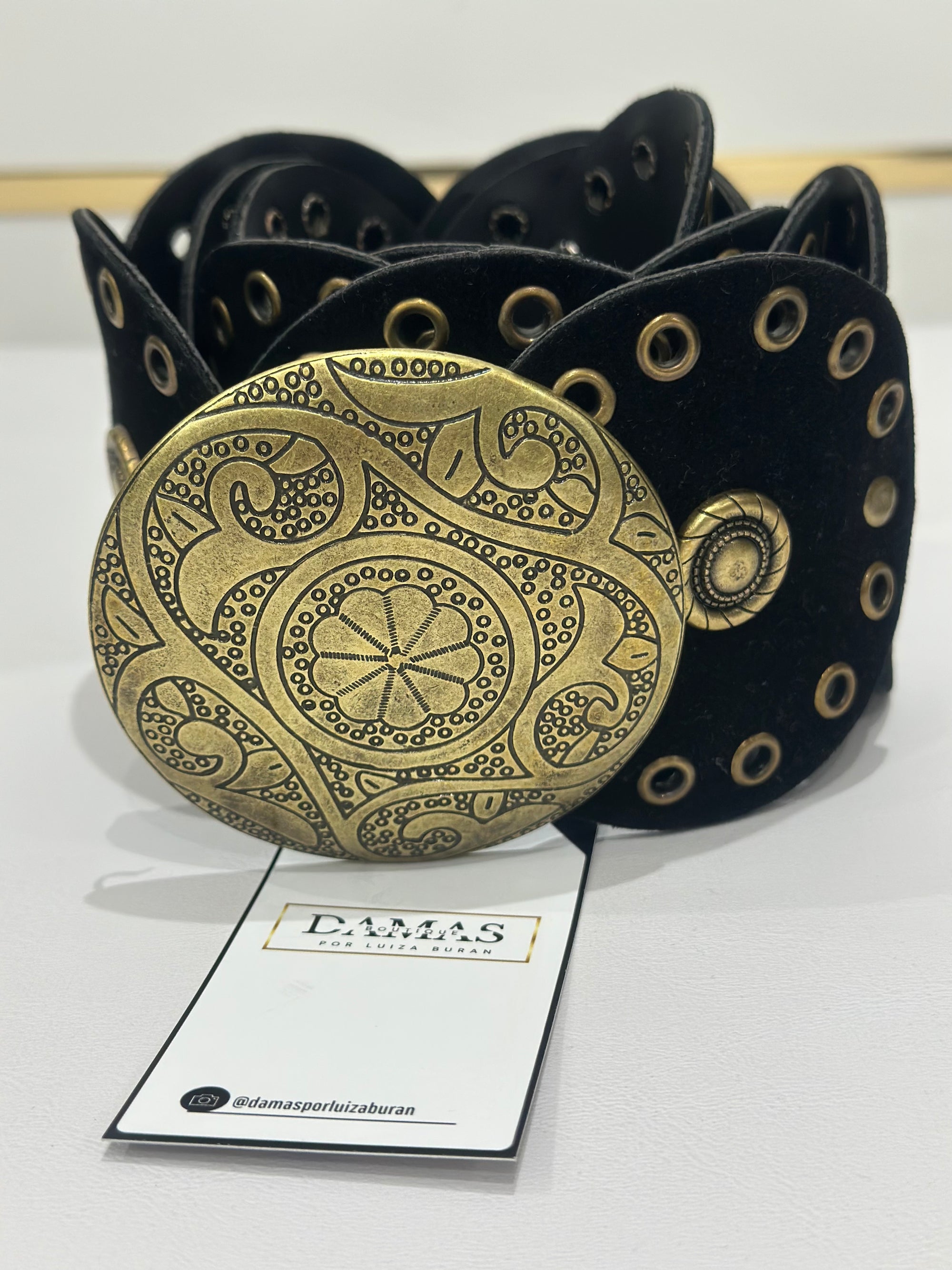 Cinto Chique Argolas Dourada