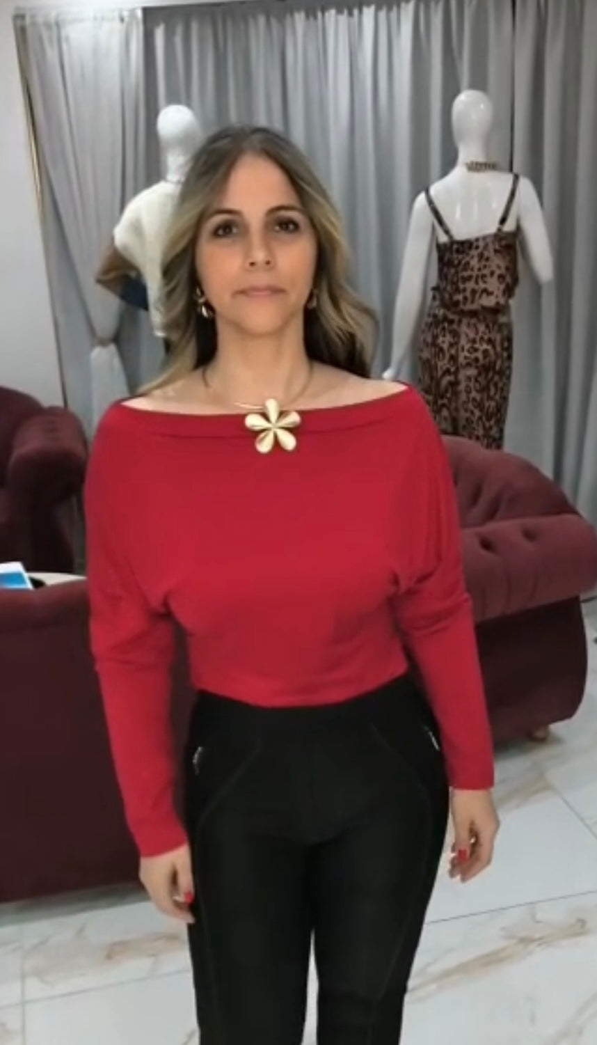 Blusa Katia Elegance Ombro a Ombro