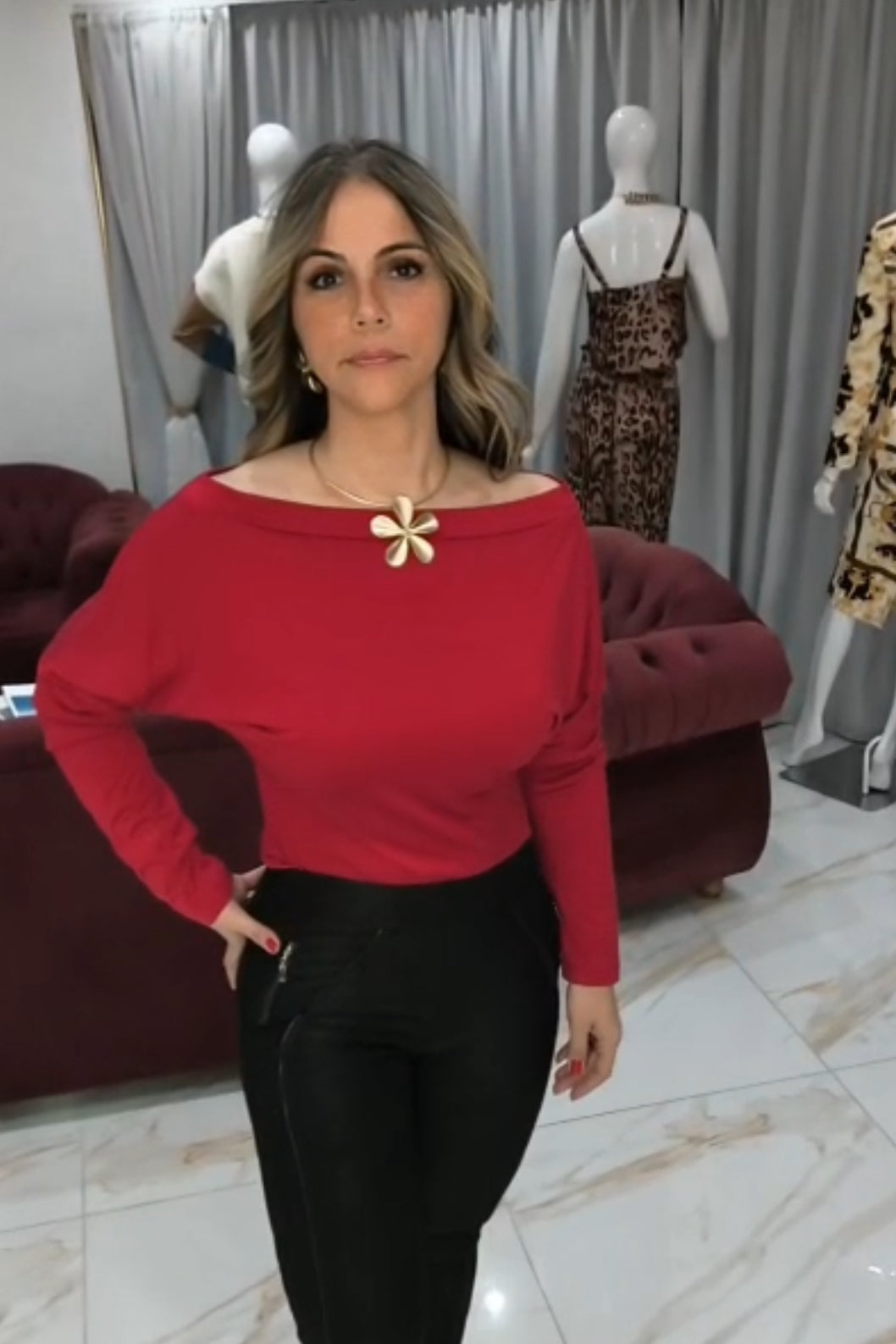 Blusa Katia Elegance Ombro a Ombro