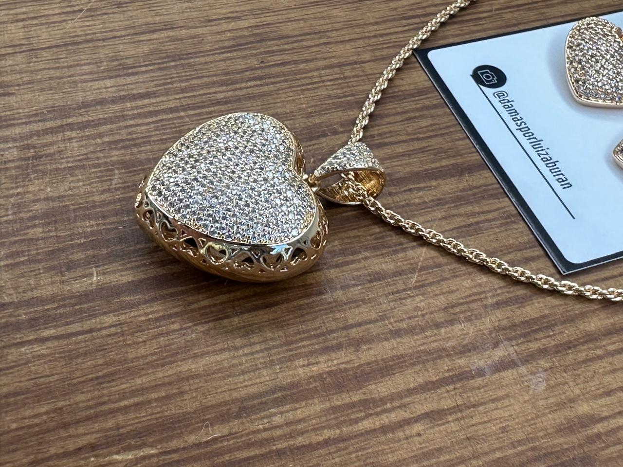 Conjunto Coração em Zircônia