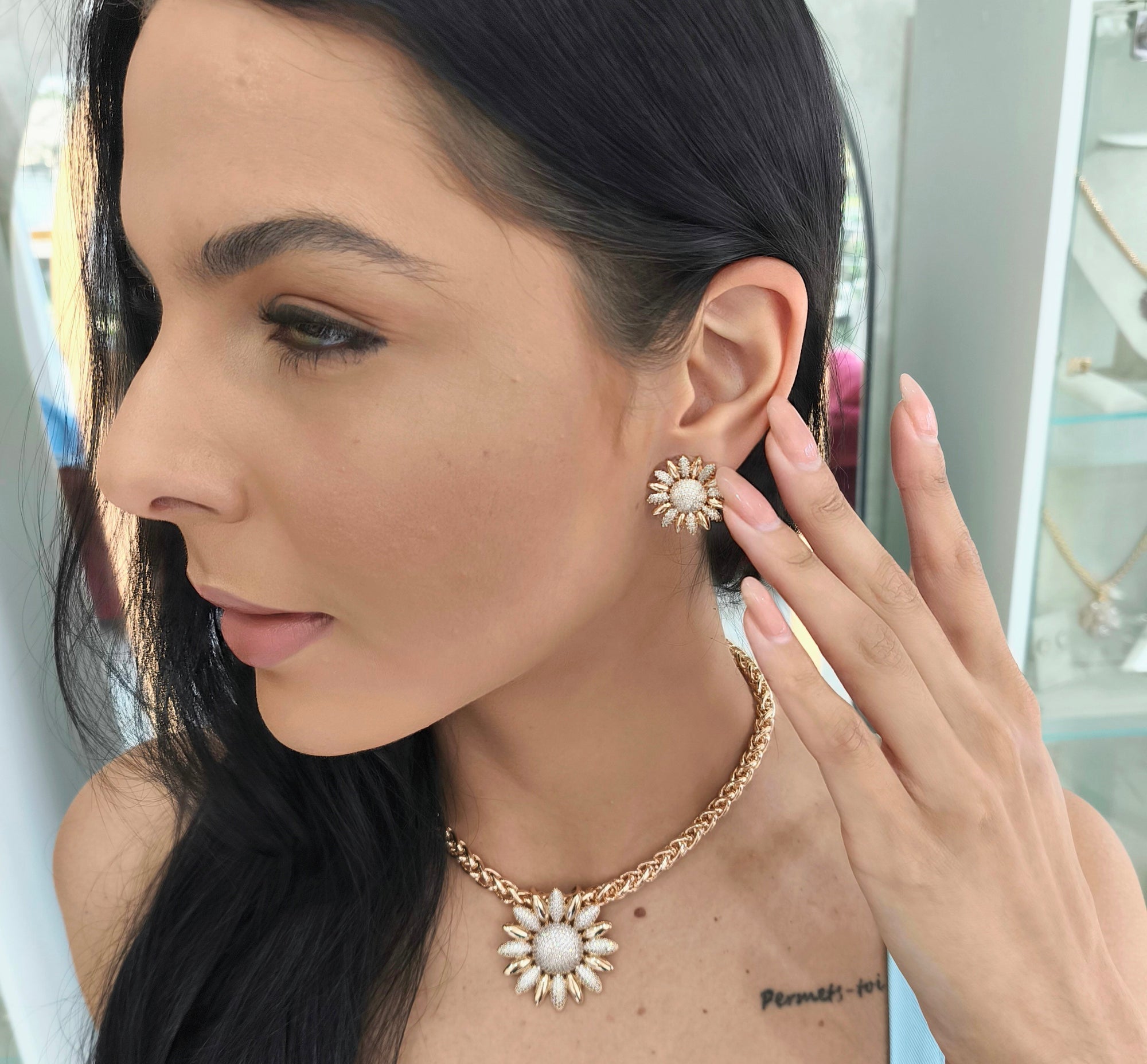 Conjunto Semi Joia Sunflower