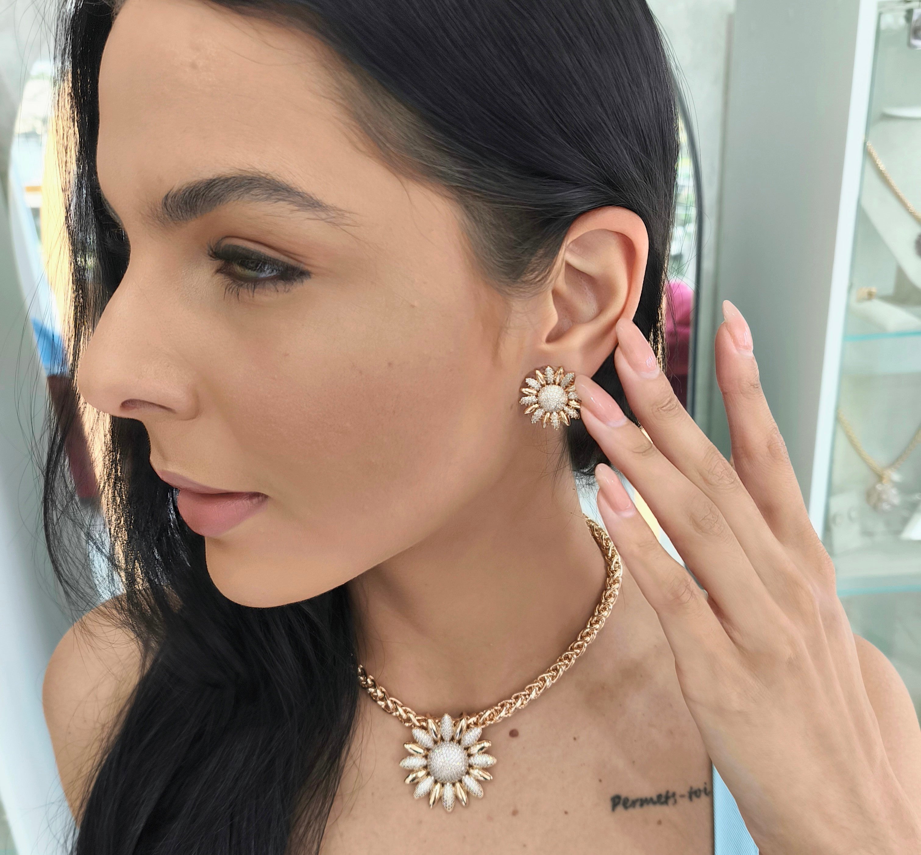 Conjunto Semi Joia Sunflower