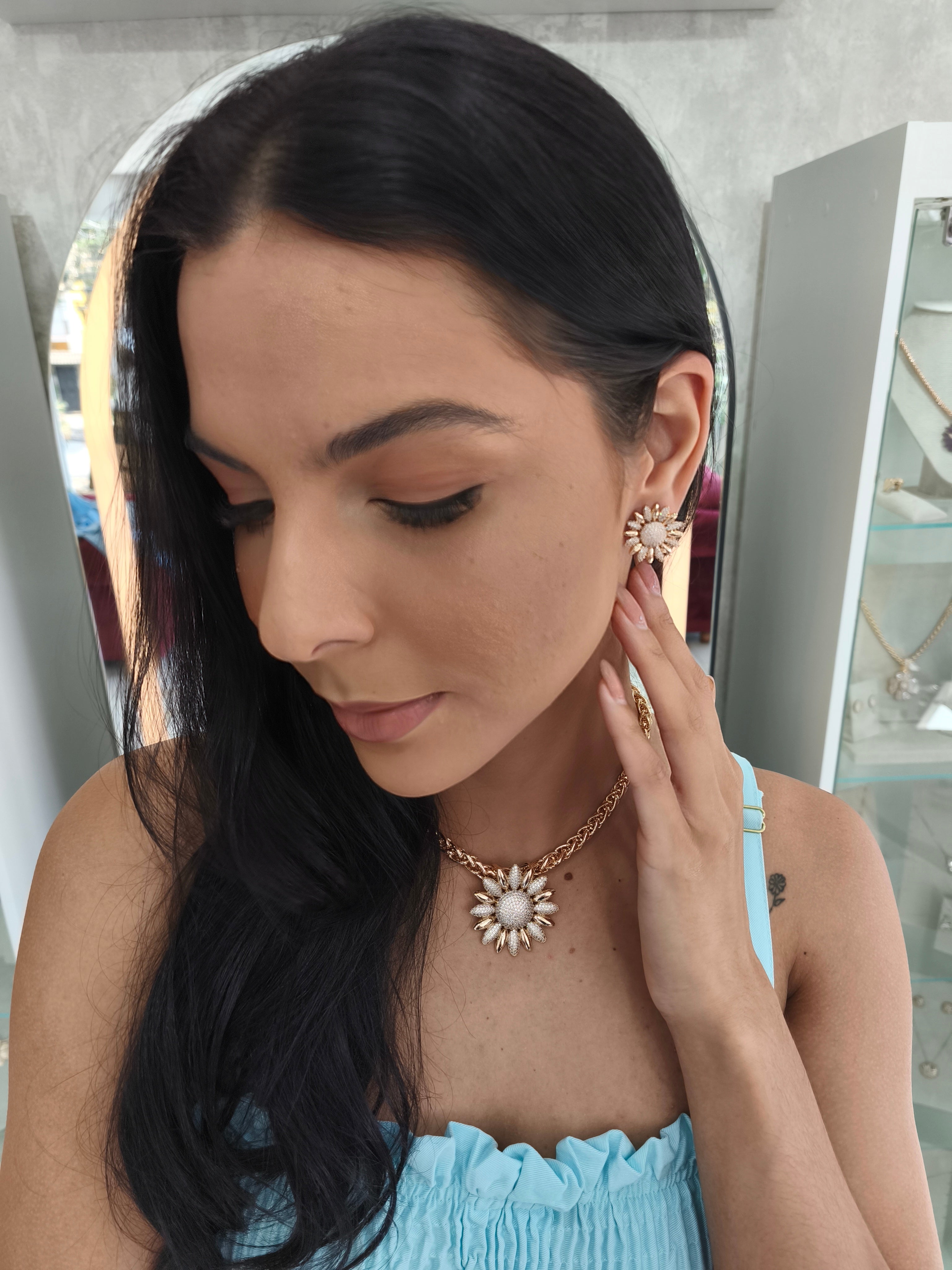 Conjunto Semi Joia Sunflower