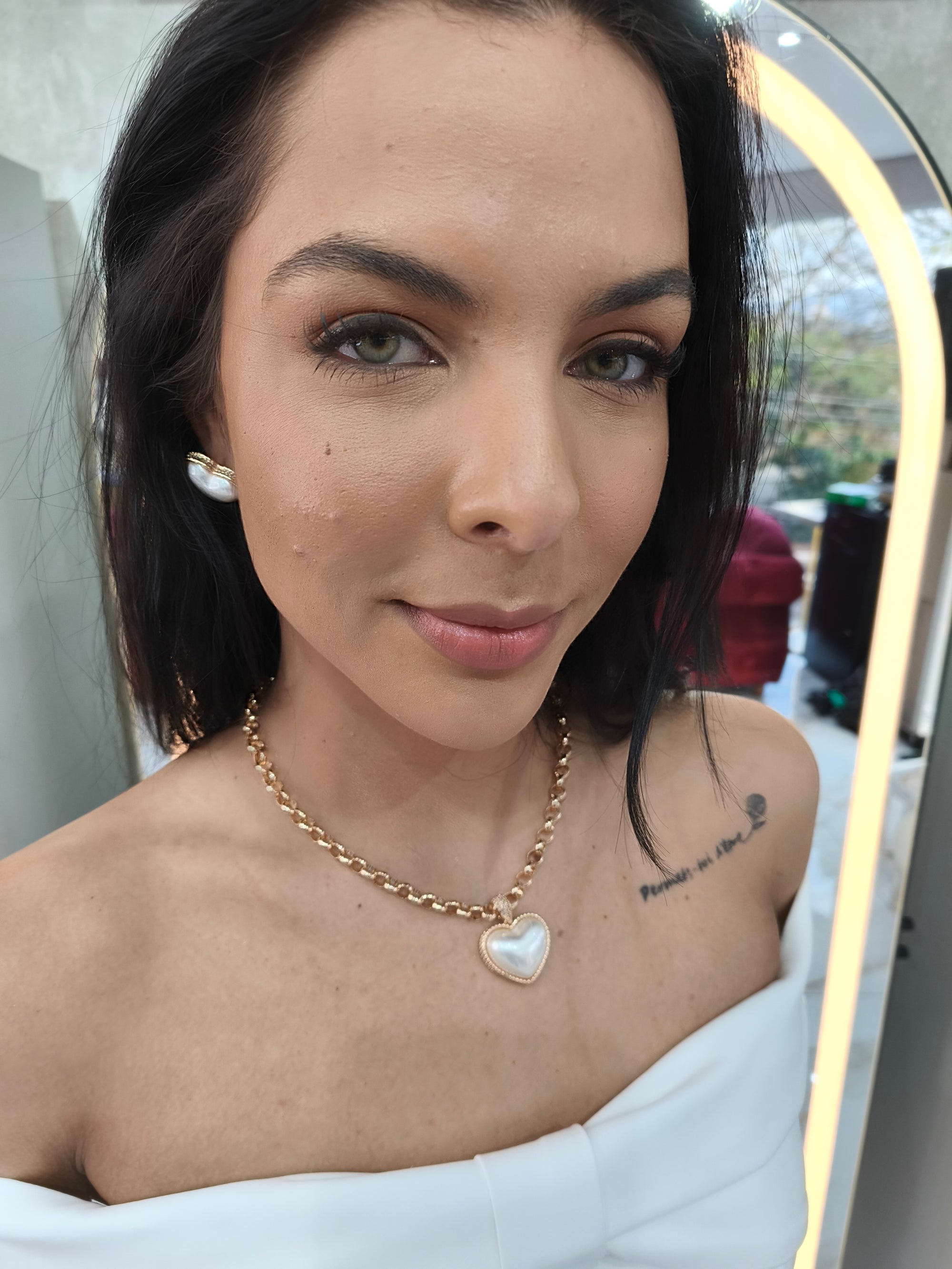 Conjunto Coração Perolado