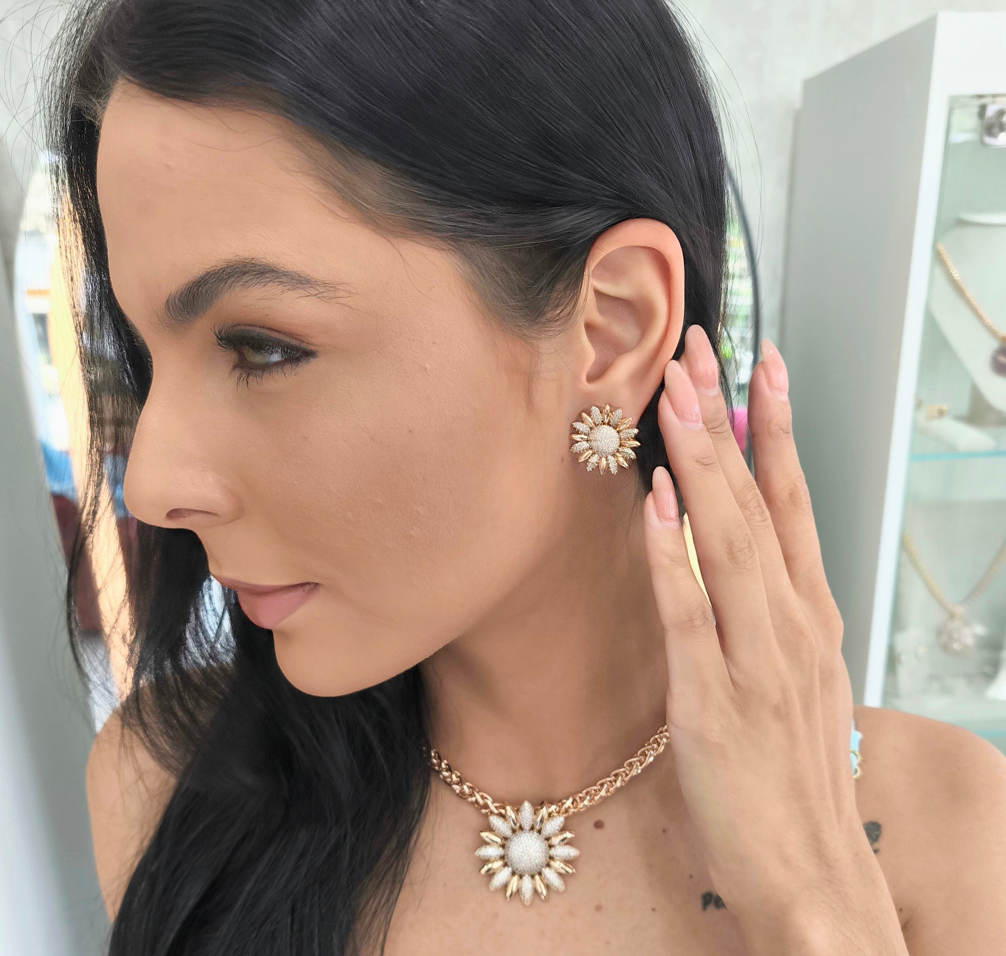 Conjunto Semi Joia Sunflower