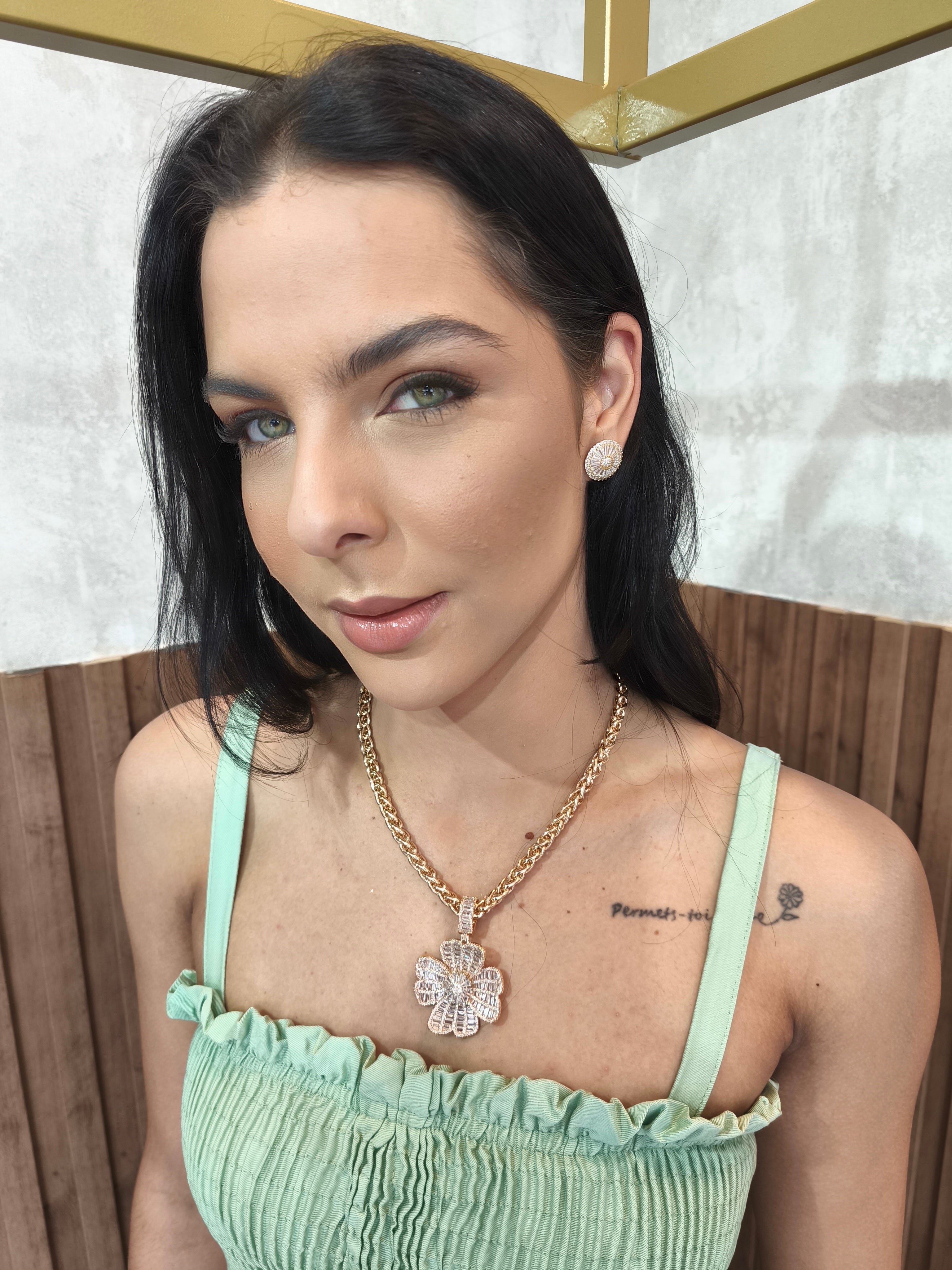 Conjunto Semi Joia Cristal