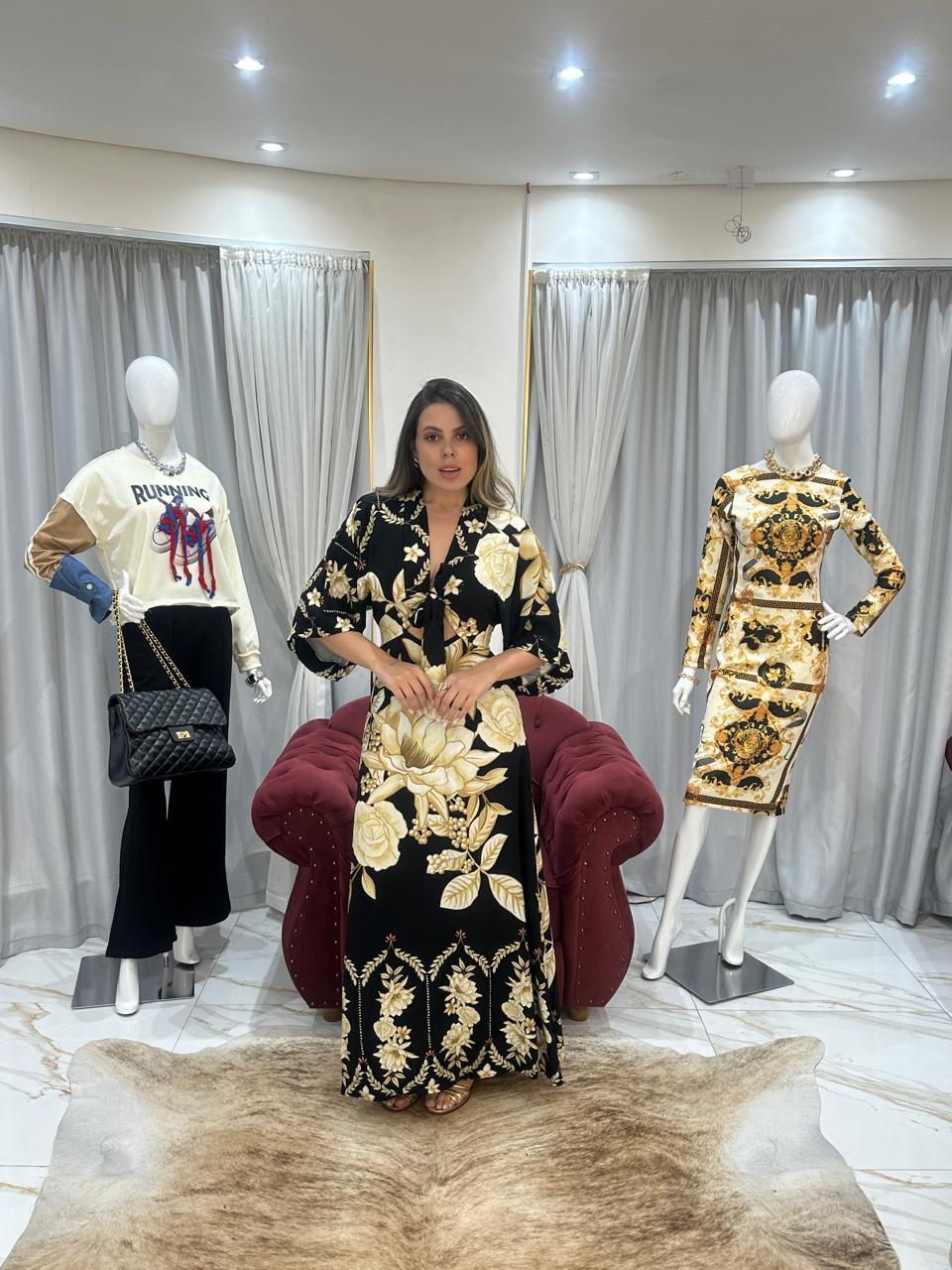 Vestido Longo Floral Zani