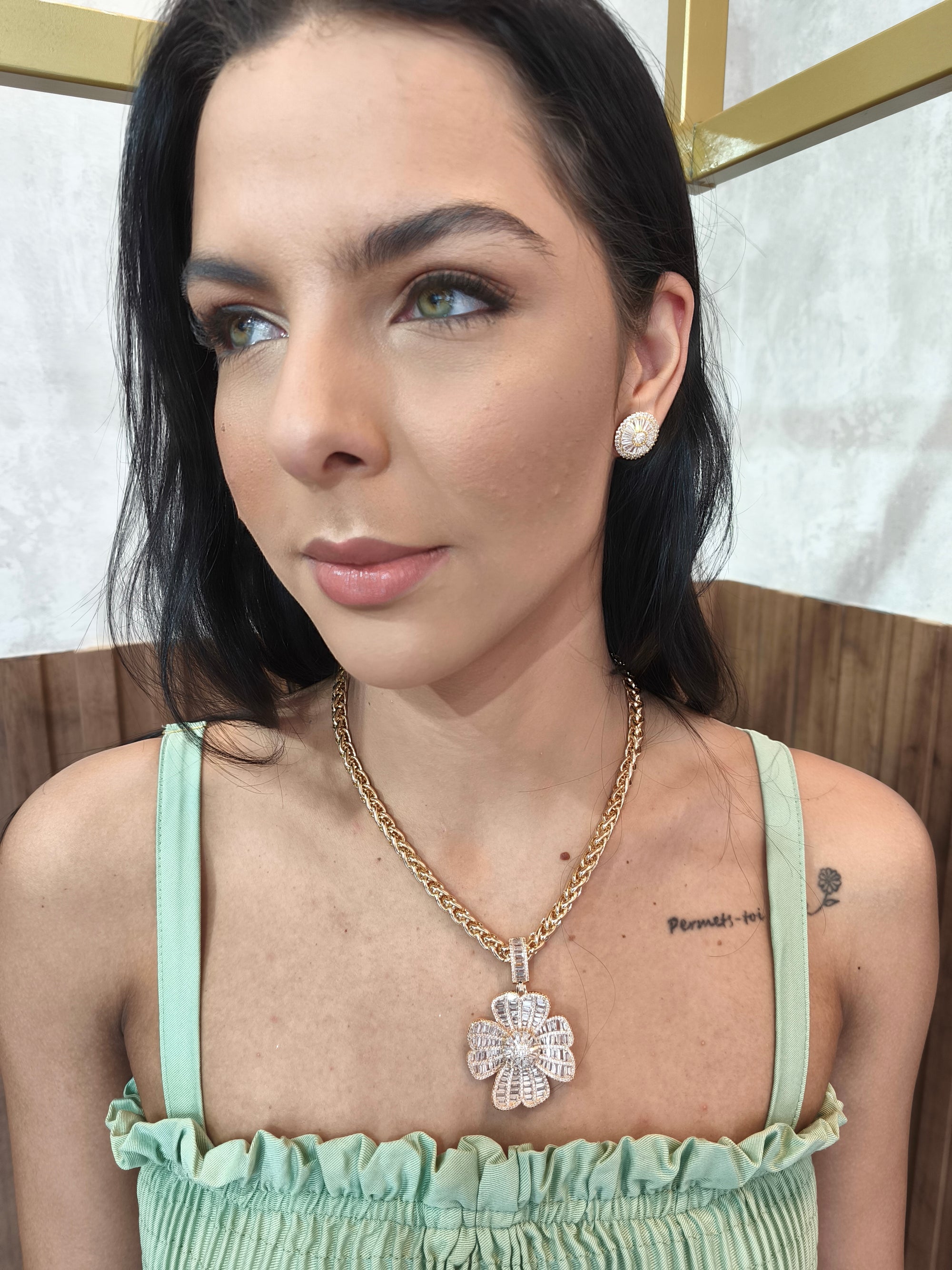 Conjunto Semi Joia Cristal