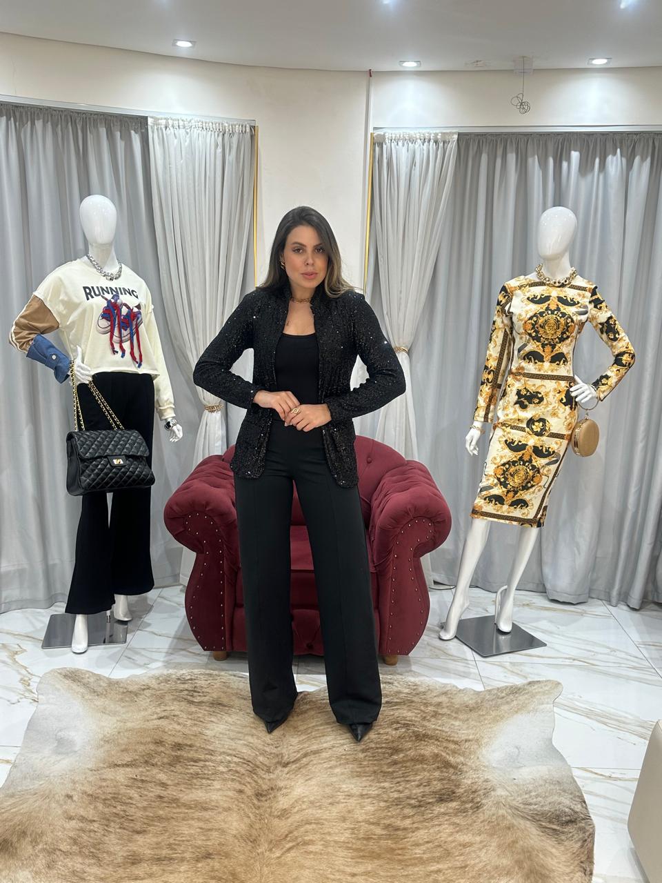 Blazer Preto em Paetê