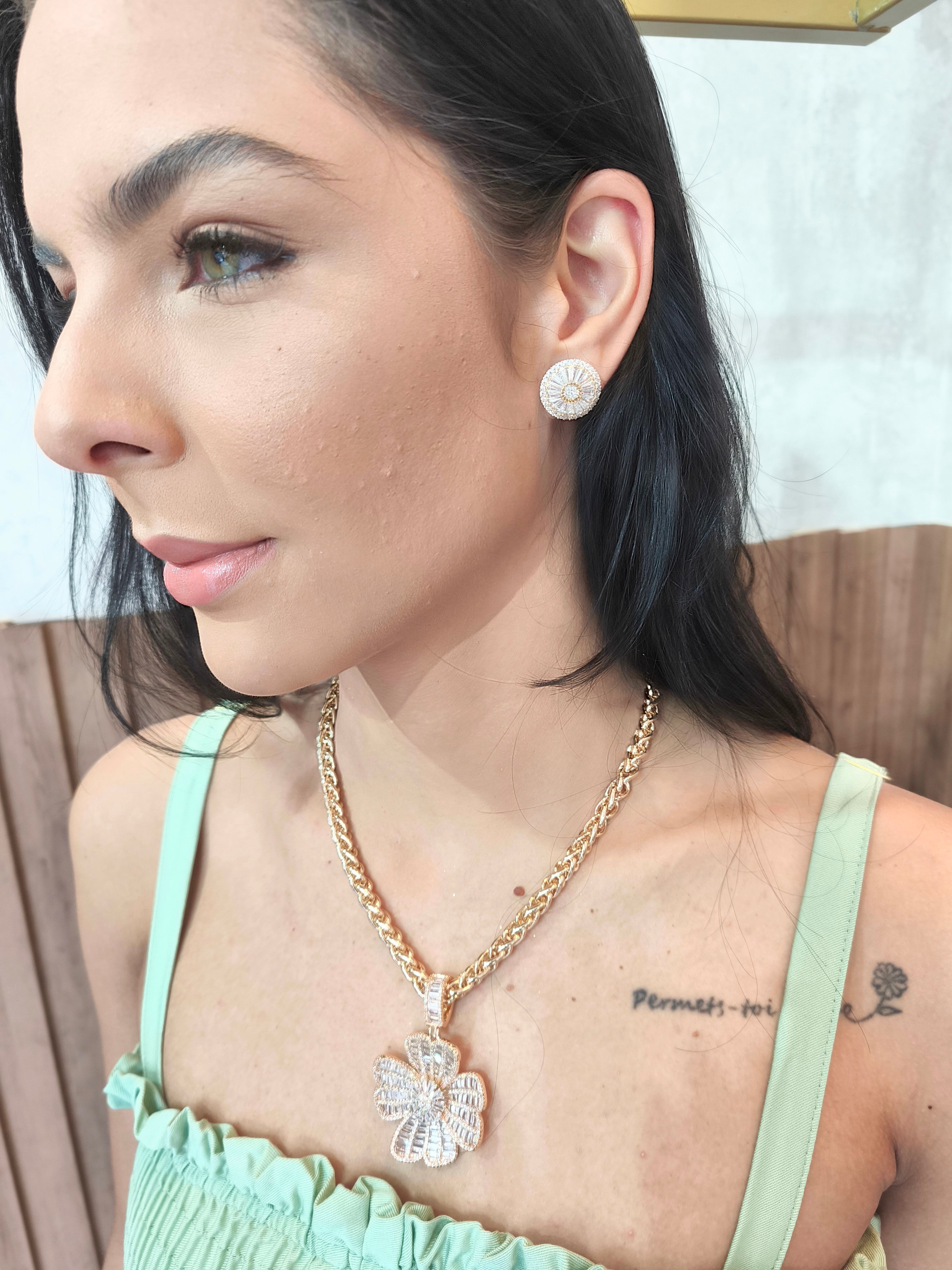 Conjunto Semi Joia Cristal