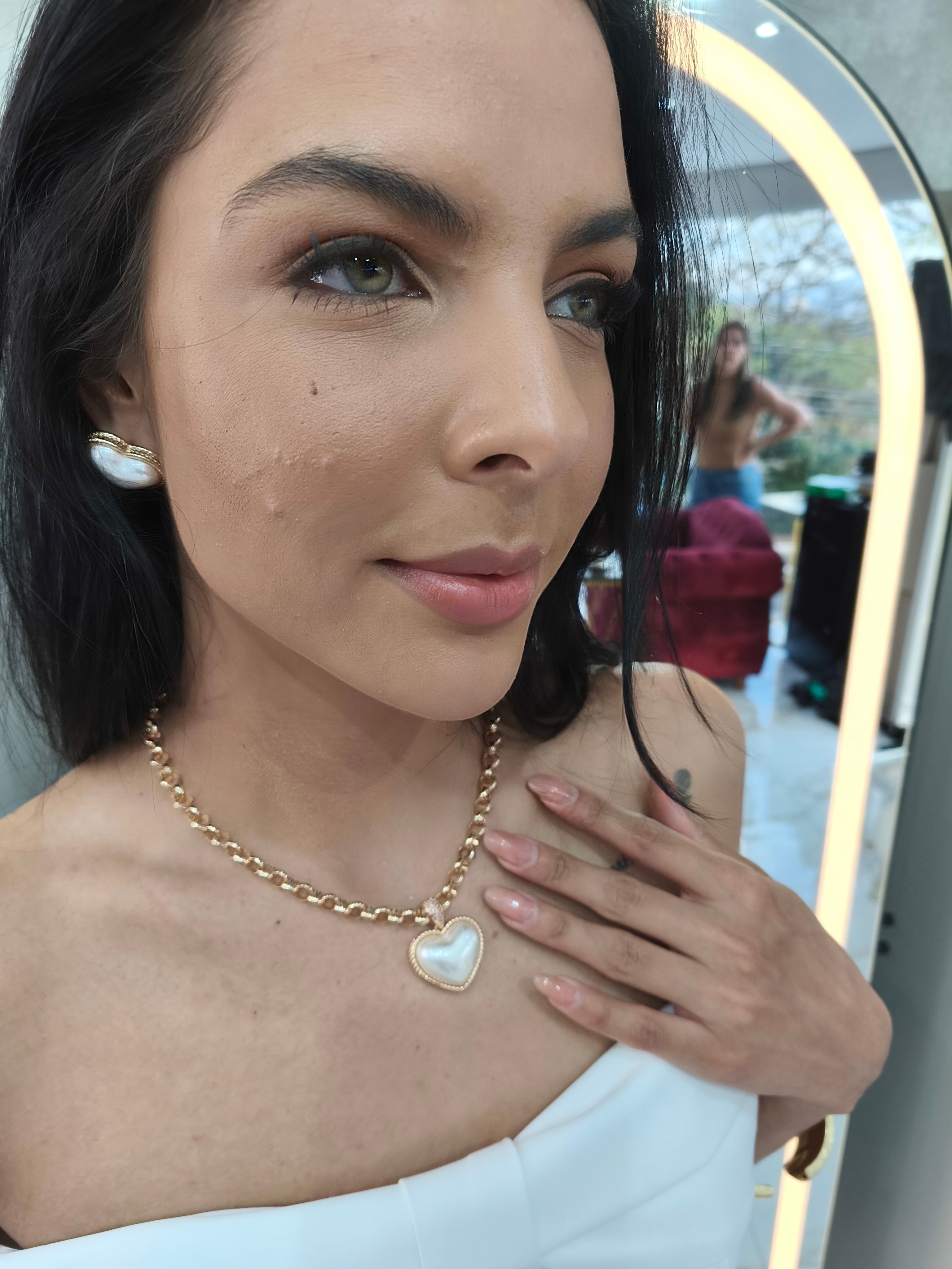 Conjunto Coração Perolado