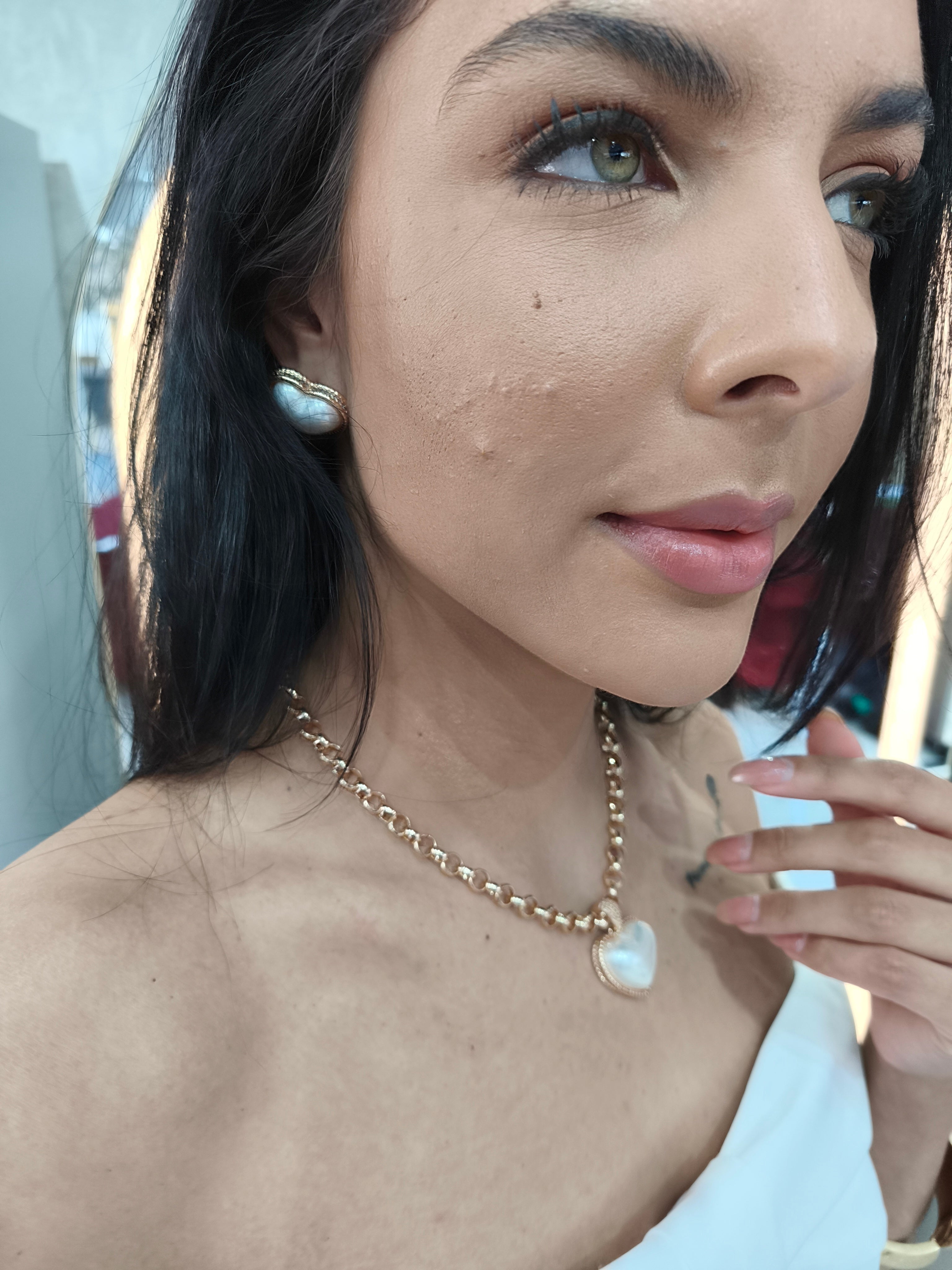 Conjunto Coração Perolado