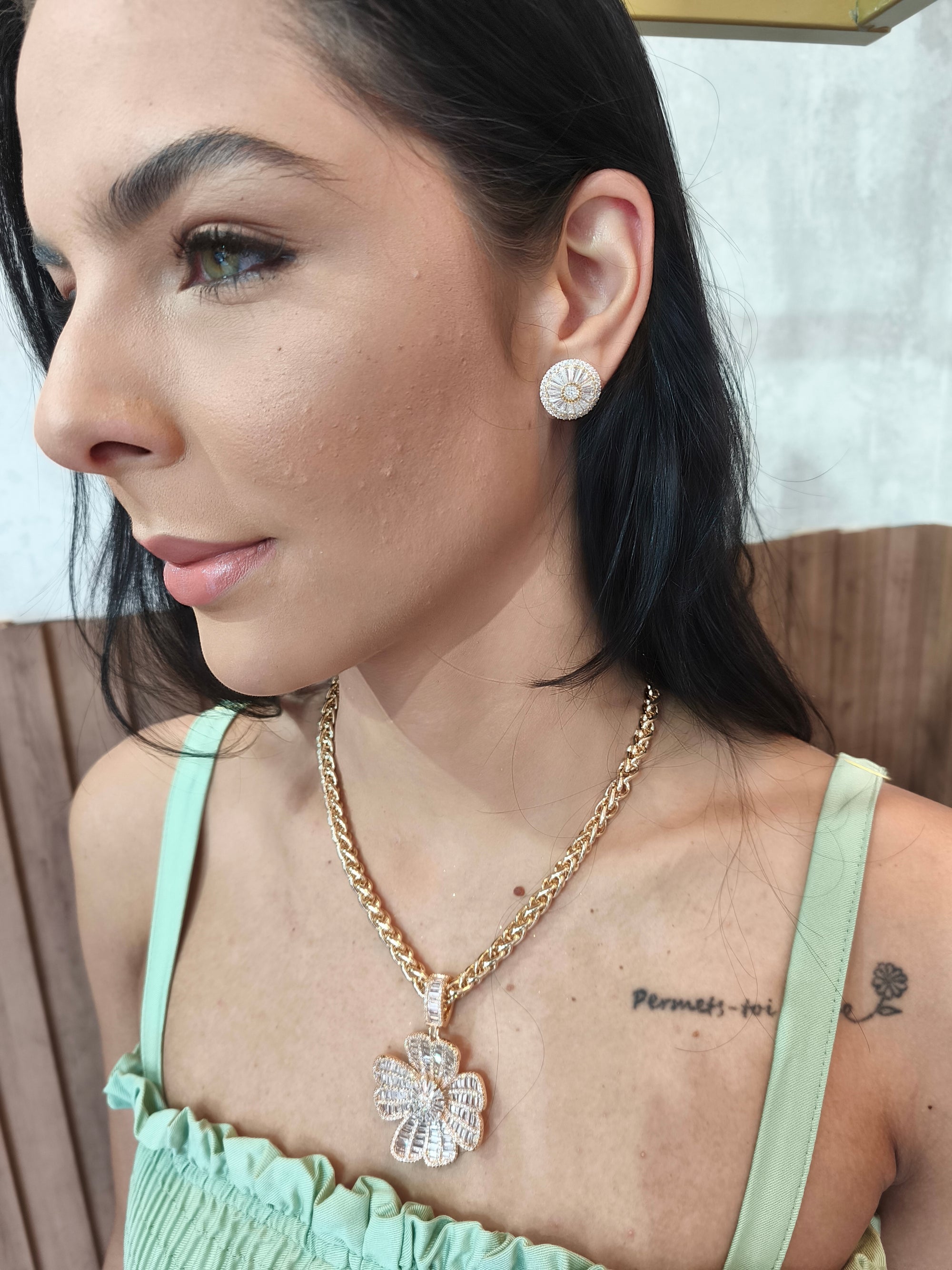 Conjunto Semi Joia Cristal