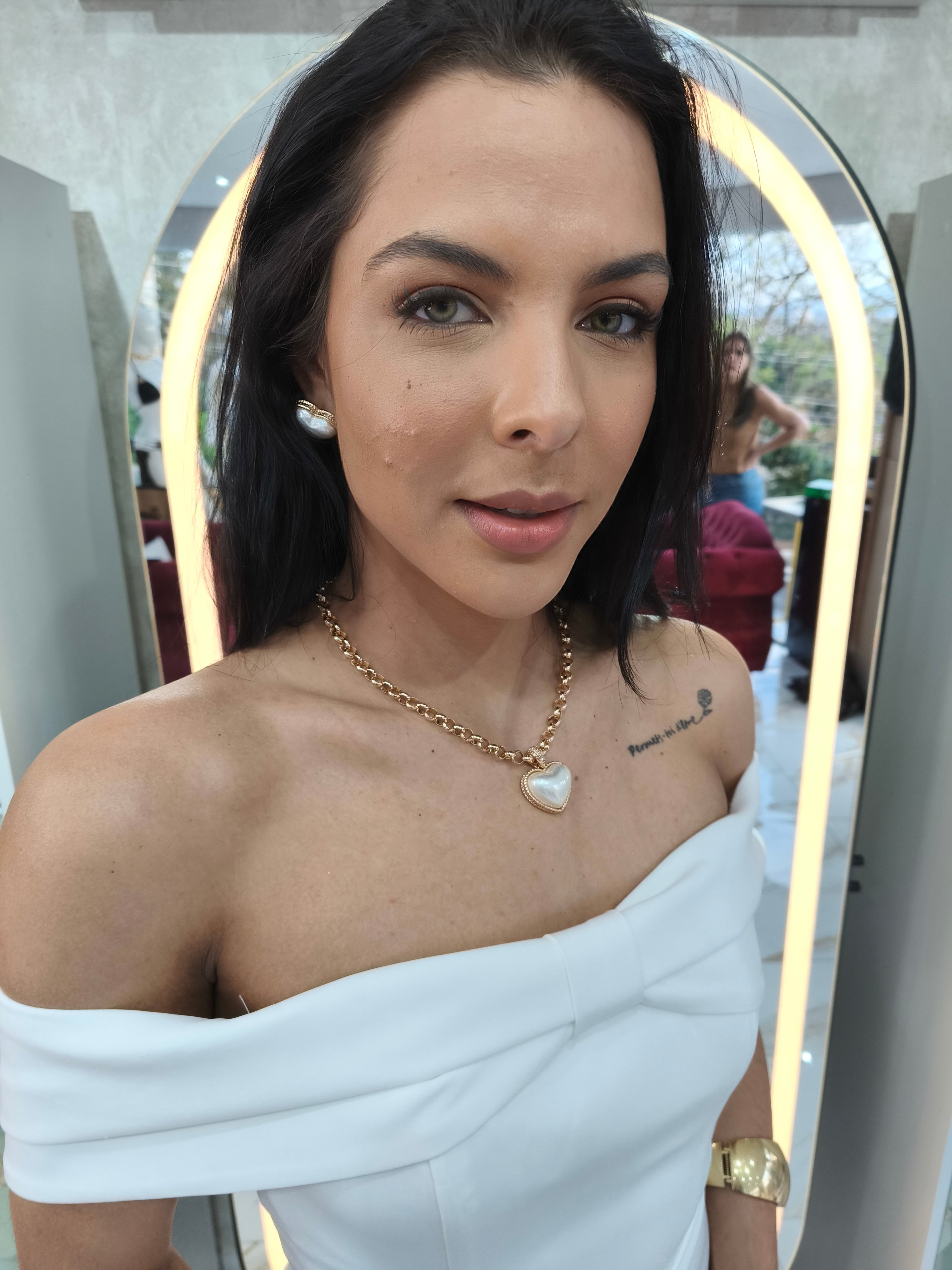 Conjunto Coração Perolado