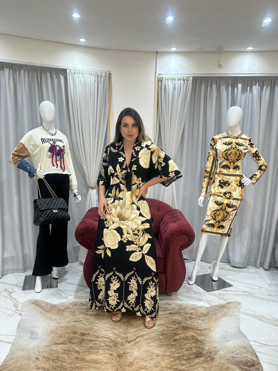 Vestido Longo Floral Zani