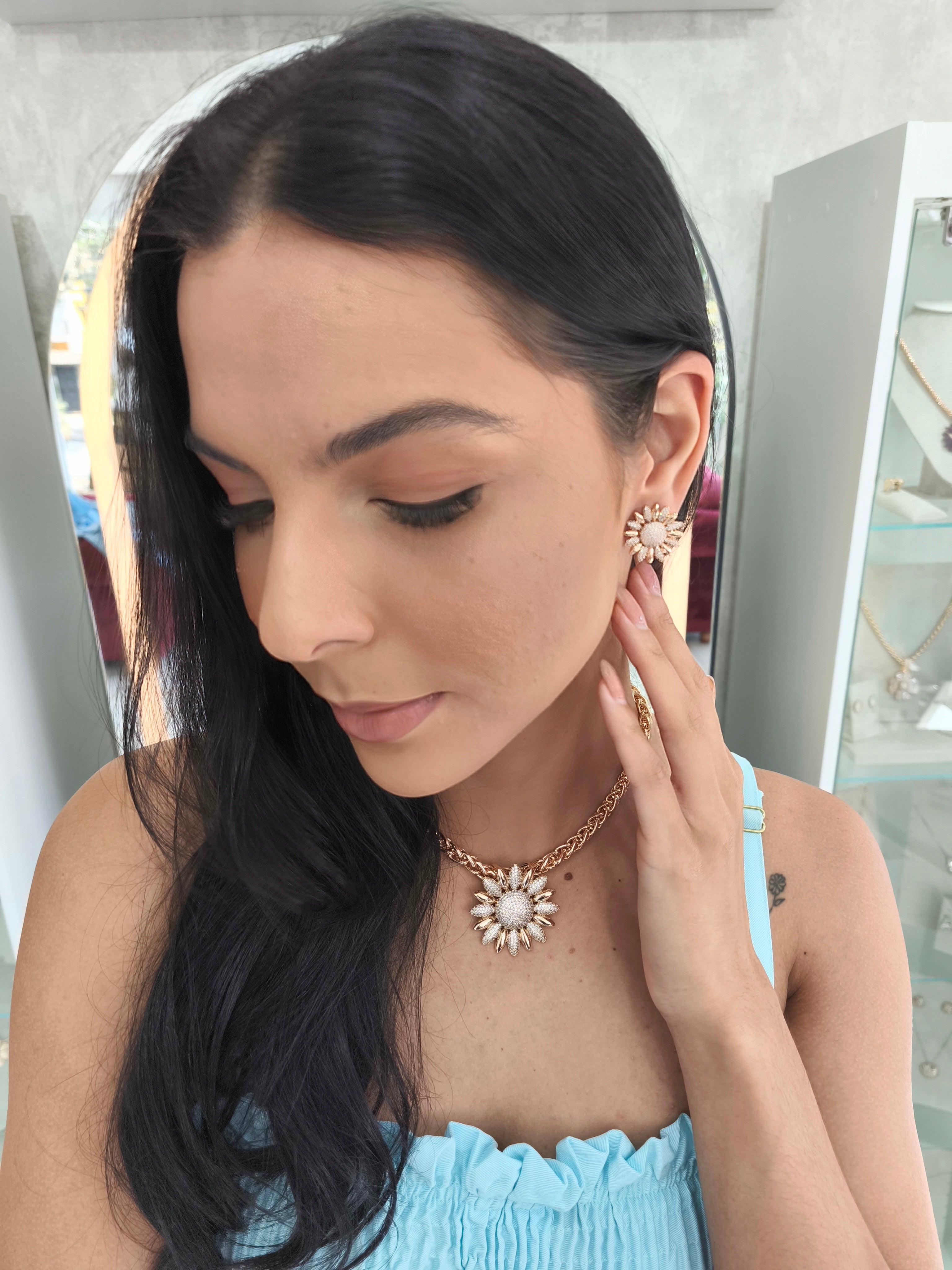 Conjunto Semi Joia Sunflower