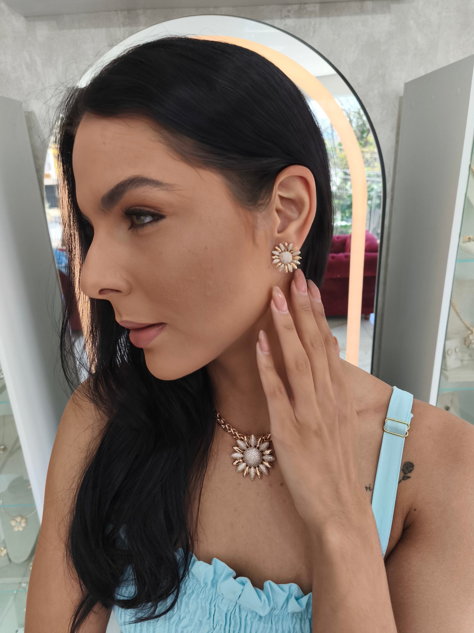 Conjunto Semi Joia Sunflower